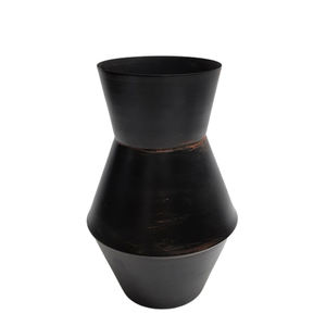 Look vintage nouveau Design fer fleur Vase couleur noire maison décorative pour la maison décorative à la main - Product Image 6