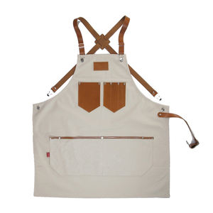 Comfortable and Durable Leather Waist <b>Apron</b> for Heavy Duty Work Cross Back Strap Design for Barber and Cleaning Tool - Product Image 1