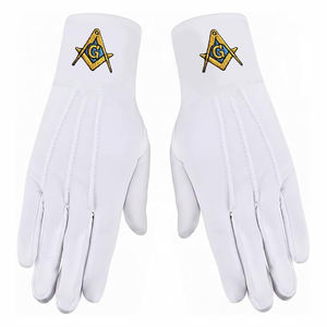 Gants en coton 100% avec logo maçonnique personnalisé, vente en gros d'usine, adaptés à l'été et aux sports d'hiver en plein air - Product Image 3