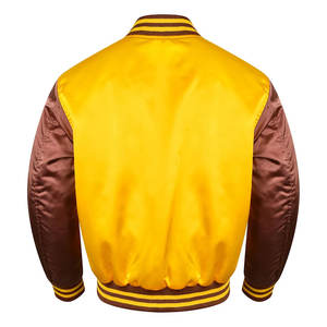 แจ็คเก็ตตัวแทนแขนหนังปักโลโก้คุณภาพระดับพรีเมียม / การออกแบบล่าสุดแจ็คเก็ตตัวแทนผู้ชายที่สะดวกสบายและปรับได้ - Product Image 3