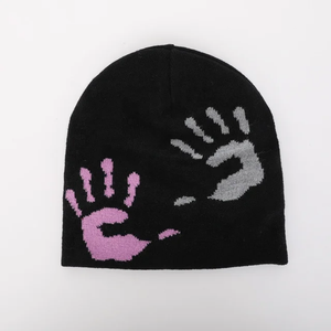 Personnalisable 100% Acrylique Hiver Chaud Réversible Jacquard Bonnet Tricoté avec Logo Personnalisé Premium Voyage Produit Approprié - Product Image 2