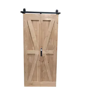 Kits de quincaillerie de porte de grange pliante pour porte intérieure en bois