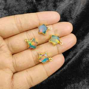 Pendentif de méditation étoiles d'opale australienne pendentif de pierre précieuse de qualité fantastique pendentif de point de breloques en opale de feu naturelle étoile pendentif unique - Product Image 3