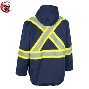 Sudadera con capucha Hi Vis de alta calidad Trabajador DE LA CONSTRUCCIÓN Hi Vis Sudadera con capucha reflectante de manga larga para hombres - Product Image 2