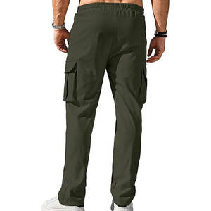 Pantalones de hombre lavados Fleece Cargo Pantalones de chándal Hombres Cargo Jogger Hemp Fleece Cargo Pantalones Hombres Pantalones de chándal Logotipo personalizado y diseño - Product Image 3