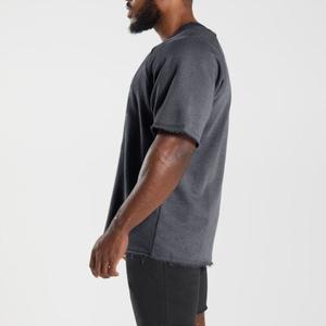 Venta al por mayor nueva ropa de calle personalizada Box Cut camiseta de peso pesado de alta calidad recortada Camiseta de algodón de gran tamaño Boxy Fit camiseta de los hombres - Product Image 5