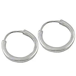 Art Palace 925 <b>Silver</b> <b>Hoop</b> <b>Earrings</b> with Natural Stone Minimalist Design <b>for</b> <b>Women's</b> Everyday Wear Fine Jewelry - Product Image 2