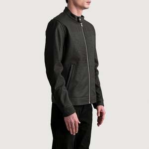 Zen Genuine Sheepskin Leather <b>Biker</b> <b>Jacket</b> Brown Tumbled Reversible with Zippered Closure XS Size Coated Spandex for Autumn - Product Image 2