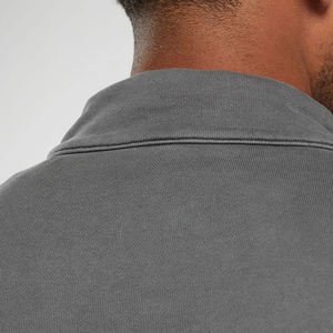 Jersey de media cremallera de algodón lavado con ácido para hombre, sudadera funcional de gran tamaño con hombros descubiertos, Tops activos - Product Image 2