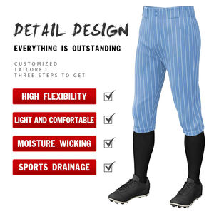 Pantalons de baseball sur mesure, tissu de haute qualité, logo personnalisé, vente en gros - Product Image 4