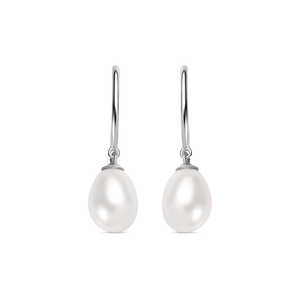 Pendientes de perlas con diseño de gota de perla real - Product Image 1