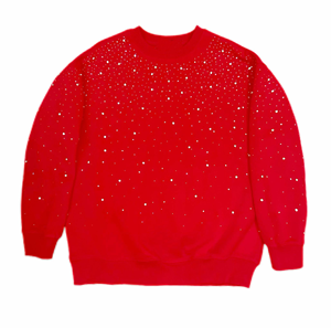 Nouveau sweat à capuche personnalisé avec strass, sweat à capuche en strass de haute qualité, coupe ample, sweat à capuche à manches longues en tissu intégral pour hommes - Product Image 5