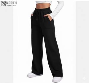 Pantalones de chándal de gran tamaño para mujer, pantalones de cintura alta, pantalones de chándal de pierna ancha de rizo francés de algodón para mujer, pantalones de chándal para hombre - Product Image 6