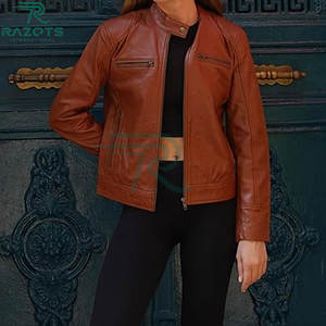 Chaqueta de Cuero Vacuno 100% de Alta Calidad para Mujer, Nueva, Elegante, de Secado Rápido, para la Temporada de Invierno - Product Image 4