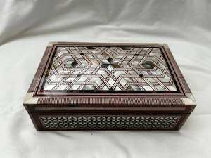 Premium Handmade Modern Luxury Wooden Mother Pearl Inlay <b>Floral</b> Pattern Customizable Jewelry <b>Box</b> <b>Storage</b> Organizer Accessories - Product Image 5