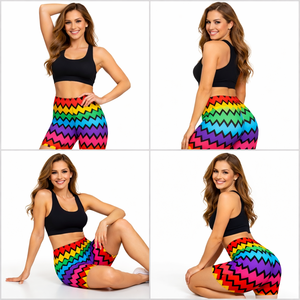 Shorts Deportivos de Cintura Alta para Mujer, Transpirables, Lavados, de Encaje Impermeable Ecológico, Estilo Hip Hop - Product Image 3