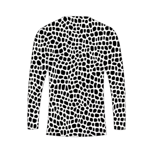 Men's custom sublimation <b>black</b> and white mosaic grid pattern <b>long</b> <b>sleeve</b> <b>T</b> <b>Shirt</b> Trackstar OEM Private Label TSI-G05-P0806 - Product Image 3