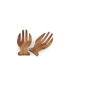 Ensalada de madera Manos Servidor Garras artesanía Manos Ensalada Servidor Juego de 2 piezas Ensalada de madera Cuchara de mano - Product Image 3