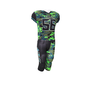Juego de uniformes de fútbol americano hecho en poliéster Diseño de sublimación Kit de uniforme de fútbol americano con nombre y número de equipo - Product Image 4