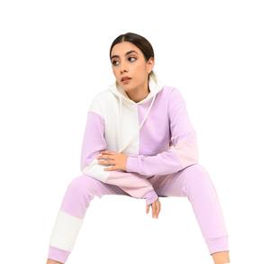 Conjunto de chándal informal de forro polar de 2 piezas unisex de gran tamaño con hombros caídos, top corto y pantalones con capucha, OEM - Product Image 5