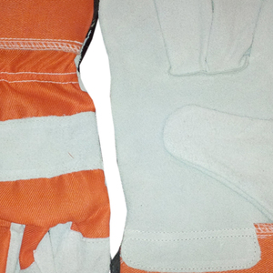 Gants de travail canadiens à double paume en cuir de vachette de la meilleure qualité Gants de travail extra longs à manchette caoutchoutée - Product Image 6