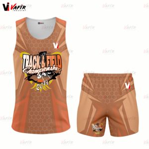 Juegos de uniformes de campo de pista ligeros transpirables con logotipo personalizado para jugadores de equipo de correr de calentamiento de verano unisex sublimación digital - Product Image 1