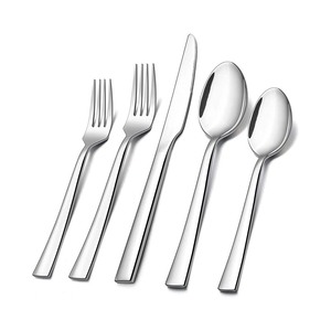 Vente en gros robuste de couverts en acier inoxydable de fabricant indien service de couverts de dîner plaqué or avec poignée plate - Product Image 2