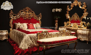 Conjunto de muebles de dormitorio clásico turco, Set de dormitorio principal de lujo para Villa, cama de reino de lujo y dormitorio - Product Image 5