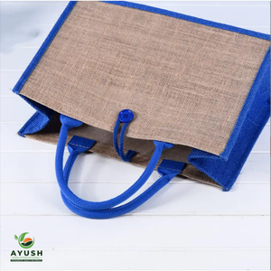 Bolsas de comestibles de yute de base verde para mujer, personalizables, de buen valor, gran capacidad, herramientas de comida para ir de compras, Picnic, uso de ropa de playa - Product Image 3