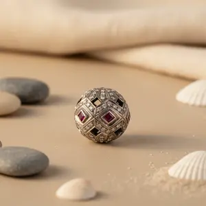 Luxury Fine Jewelry <b>Sets</b> for Women Silver Ruby & Onyx Bead Gift - Product Image 1