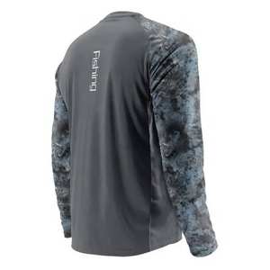 เสื้อเจอร์ซีย์แขนยาว 90% โพลีเอสเตอร์+10% สแปนเด็กซ์ UPF 50 กันน้ำ แห้งเร็ว ทรงคอกลม ระบายอากาศได้ดี เหมาะสำหรับออกกำลังกาย พิมพ์ลายได้ตามต้องการ สำหรับตกปลา - Product Image 3