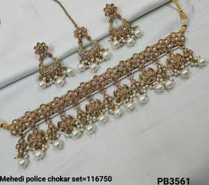 Plaqué or antique magnifique magnifique Zircon cubique cristal balancent goutte tour de cou collier de mariage bijoux avec boucles d'oreilles pour les femmes - Product Image 3