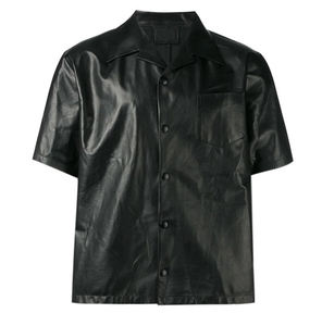 Kivotech เสื้อหนังลำลองสำหรับผู้ชาย, เสื้อมีกระเป๋าระบายอากาศทรงโอเวอร์ไซส์มีซิปติดโลโก้ตามสั่ง - Product Image 5