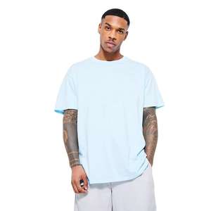 Camisetas Premium para hombre-Camiseta clásica Crew, camiseta de manga corta de algodón ajustada Premium para hombre-Gris - Product Image 3