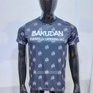 T-shirt unisexe décontracté personnalisé à sublimation impression complète 100% polyester 220 grammes de graphiques personnalisés promotionnels tricotés à séchage rapide - Product Image 1