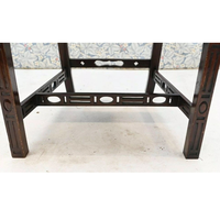 Chaise de salle à manger ergonomique Chippendale en bois de mahogany massif, revêtement en velours de haute qualité pour usage intérieur