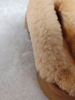 Zapatillas uggs para mujer, Zapatillas de casa de piel de oveja australiana real, zapatillas de Interior de piel de oveja al por mayor de fábrica