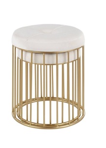 Tabouret de siège en métal au design personnalisé, pieds dorés, usage domestique, hôtel, chambre, restaurant, intérieur, extérieur, salon, vente en gros - Product Image 2