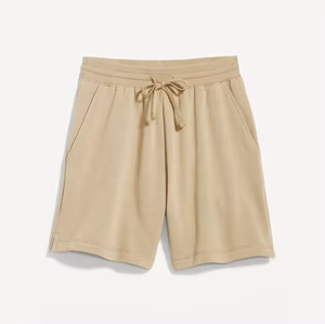 Women's 100% Cotton Terry Mid Waist Sweat Shorts <b>Elastic</b> Drawstring Breathable Pocket Decoration Summer Casual Style Pakistan - Product Image 4