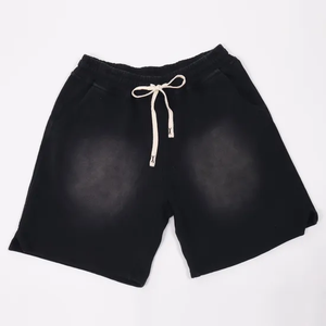 Ropa de calle bordada al por mayor boxeo francés Terry fabricante diseñador gráfico sudor ácido algodón personalizado hombres pantalones cortos lavados - Product Image 6