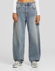 Nuevos y Elegantes Jeans Cargo de Mezclilla para Mujer, Personalizables, Ecológicos, Transpirables, de Corte Holgado, Tallas Grandes, Estilo Urbano, Pierna Ancha, Pantalones Largos - Product Image 1