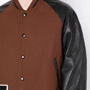 Veste de collège décontractée de haute qualité pour hommes avec logo Letterman brodé Veste de collège de baseball pour hommes - Product Image 2