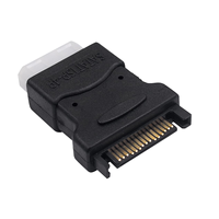 Adaptador SATA macho a Molex hembra, conector adaptador hembra IDE de 15 pines SATA macho a 4 pines se aplica al conector para discos duros
