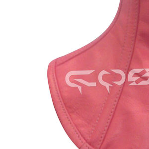 Corsé de cuello rosa brillante con varillas de acero, estilo fetiche punk. - Product Image 4