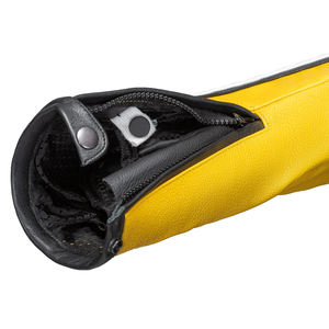 Legacy Men's Racing Motorbike Jacket Soft Cowhide Leather CE-Certified <b>Protectors</b> Windproof Custom Yellow Black Color Scheme - Product Image 4