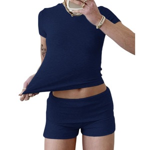 Ropa Deportiva Oem, Chándal de Verano, Logotipo Personalizado, Venta al por Mayor, Ropa de Mujer, Chándal de Verano Transpirable Liso - Product Image 4