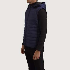 Gilet matelassé zippé pour homme, veste sans manches d'hiver, vêtement d'extérieur décontracté et chaud - Product Image 5