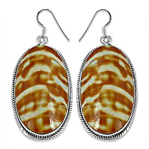 ต่างหูจี้รูปดอกไม้เงินแท้ 925 สำหรับผู้หญิง-ชุบทอง - Product Image 1