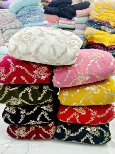 New Updated Zari with Sequence Heavy Chiffon Georgette Fabric for Women Dresses Available in Stock - Product Image 2