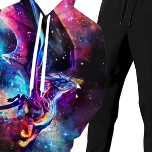 Conjunto Deportivo Sublimado con Diseño de Dragón para Hombre, Sudadera con Capucha y Pantalones con Estampado Artístico y Elegante, Ropa Deportiva Completa y Cómoda para Correr - Product Image 6